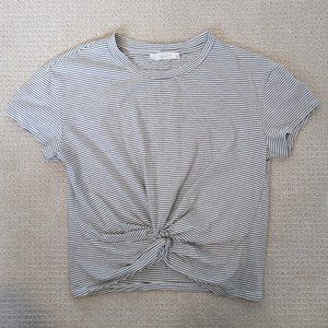 Tamara Cropped Knot Front Knit Top